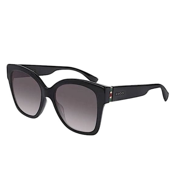 Gucci  GG0459S 001 Black Gray Gradient Cat Eye Women Sunglasses main image 4